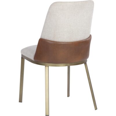 Marie Dining Chair - Belfast Oatmeal / Bravo Cognac 107647 107647 MARIE DINING CHAIR BELFAST OATMEAL BRAVO COGNAC 23