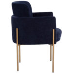 Richie Dining Armchair - Antique Brass - Danny Navy 107665 107665 RICHIE DINING ARMCHAIR ANTIQUE BRASS DANNY NAVY 2