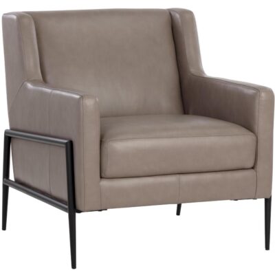 Accent Chairs Burlington - Modern Living 107697 TALULA LOUNGE CHAIR ALPINE GREY LEATHER