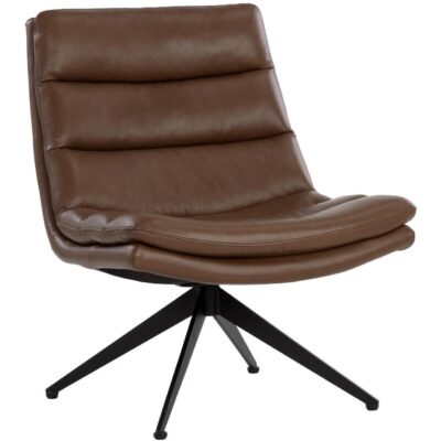 Accent Chairs Burlington - Modern Living 107702 KELLER SWIVEL LOUNGE CHAIR MISSOURI MAHOGANY LEATHER