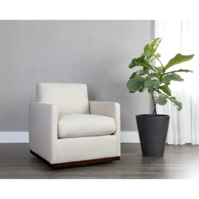 Portman Swivel Lounge Chair - Effie Linen 107767V 107767V 5
