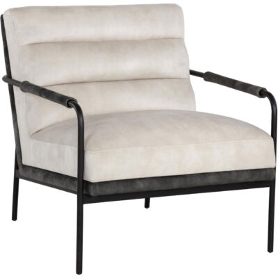 Accent Chairs Burlington - Modern Living 107777 TRISTEN LOUNGE CHAIR NONO CREAM NONO DARK GREEN