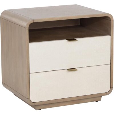 Kayden Nightstand - Oyster Shagreen 10 Kayden Nightstand - Oyster Shagreen 107821 107821 KAYDEN NIGHTSTAND 1