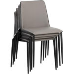 Renee Stackable Dining Chair - Dillon Stratus / Dillon Black 107879 107879 RENEE STACKABLE DINING CHAIR DILLON STRATUS DILLON BLACK 4