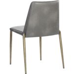 Renee Stackable Dining Chair - Antique Brass - Belfast Heather Grey / Bravo Metal 107880 107880 RENEE STACKABLE DINING CHAIR BELFAST HEATHER GREY BRAVO ASH 3