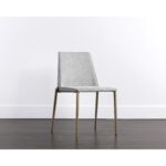 Renee Stackable Dining Chair - Antique Brass - Belfast Heather Grey / Bravo Metal 107880 107880 RENEE STACKABLE DINING CHAIR BELFAST HEATHER GREY BRAVO ASH 5