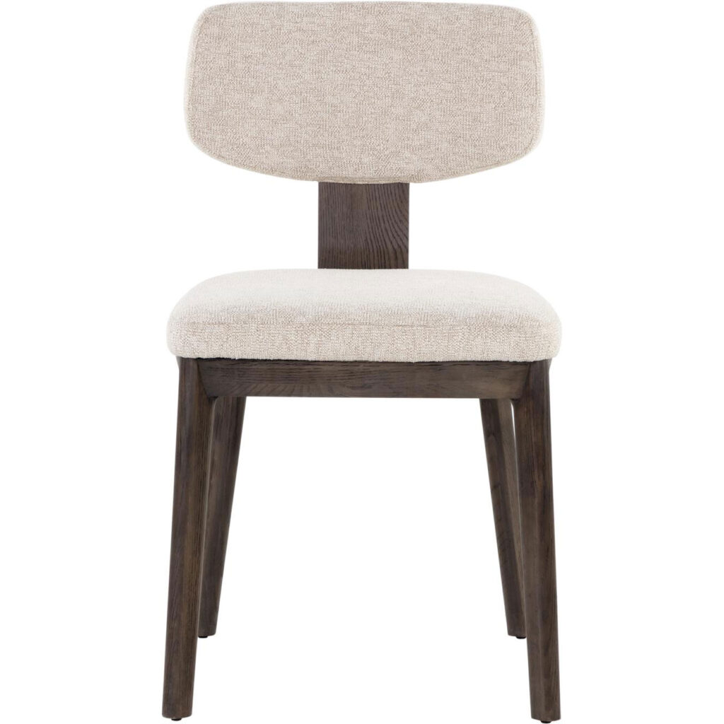 Rickett Dining Chair - Dark Brown - Dove Cream - Image 2