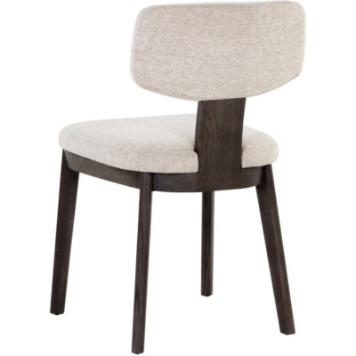 Rickett Dining Chair - Dark Brown - Dove Cream 107881 107881 RICKETT DINING CHAIR DARK BROWN DOVE CREAM 3