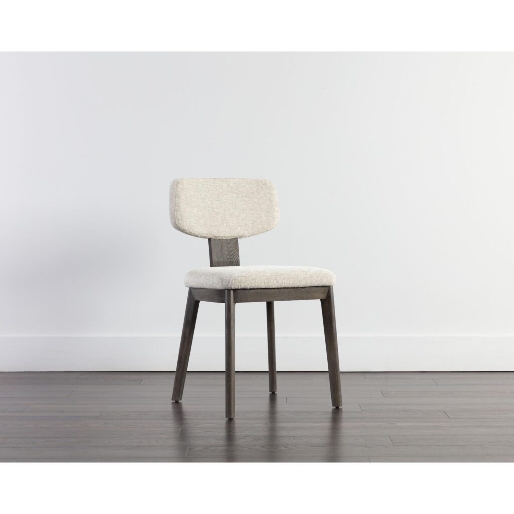 Rickett Dining Chair - Dark Brown - Dove Cream - Image 5