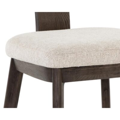 Rickett Dining Chair - Dark Brown - Dove Cream 107881 107881 RICKETT DINING CHAIR DARK BROWN DOVE CREAM 6