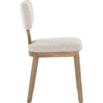 Rickett Dining Chair - Weathered Oak - Dove Cream 107883 107883 RICKETT DINING CHAIR WEATHERED OAK DOVE CREAM 2