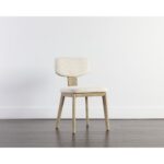 Rickett Dining Chair - Weathered Oak - Dove Cream 107883 107883 RICKETT DINING CHAIR WEATHERED OAK DOVE CREAM 5