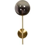 Izora Sconce - Brass - Smoke Grey Ombre 107922 107922 IZORA SCONCE BRASS SMOKE GREY OMBRE 1