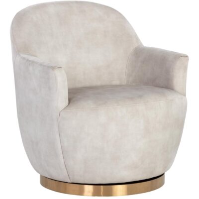 Accent Chairs Burlington - Modern Living 107964 CASEY SWIVEL LOUNGE CHAIR NONO CREAM