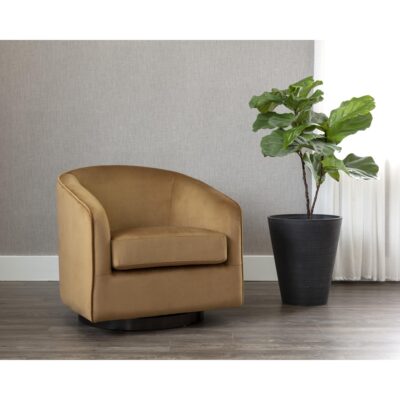 Hazel Swivel Lounge Chair - Dark Bronze - Gold Sky 12 Hazel Swivel Lounge Chair - Dark Bronze - Gold Sky 107966 107966 HAZEL SWIVEL LOUNGE CHAIR DARK BRONZE GOLD SKY 5