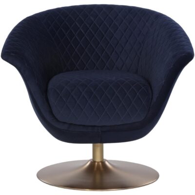 Carine Swivel Lounge Chair - Quilted Abbington Navy 8 Carine Swivel Lounge Chair - Quilted Abbington Navy 108045 108045 CARINE SWIVEL LOUNGE CHAIR ABBINGTON NAVY 1