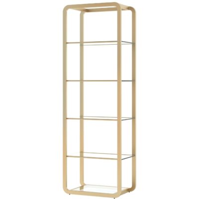 Ambretta Bookcase - Small - Gold / Clear 5 Ambretta Bookcase - Small - Gold / Clear 108085 108085 AMBRETTA BOOKCASE SMALL GOLD CLEAR GLASS 3