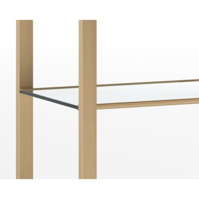 Ambretta Bookcase - Small - Gold / Clear 7 Ambretta Bookcase - Small - Gold / Clear 108085 108085 AMBRETTA BOOKCASE SMALL GOLD CLEAR GLASS 7