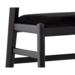 Annex Counter Stool - Velvet Black / Natural 108282 108282 ANNEX COUNTER STOOL VELVET BLACK 6