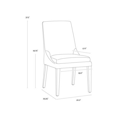 Rosine Dining Chair - Effie Flax 108574V 108574V 9