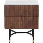 Wellington Nightstand - White Marble 108673 108673 WELLINGTON NIGHTSTAND WHITE MARBLE 3