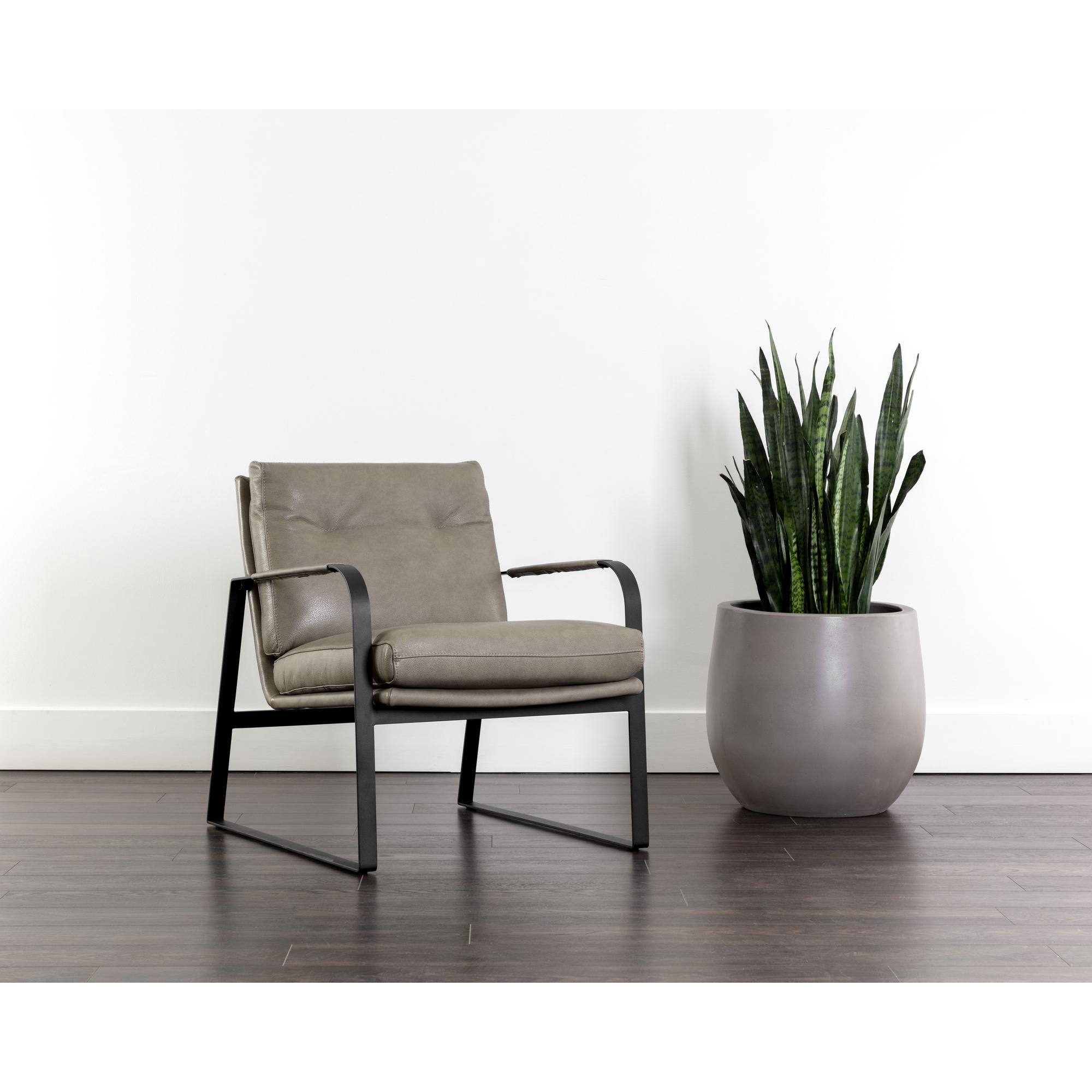Sterling Lounge Chair - Missouri Stone Leather 5 Sterling Lounge Chair - Missouri Stone Leather - Image 5