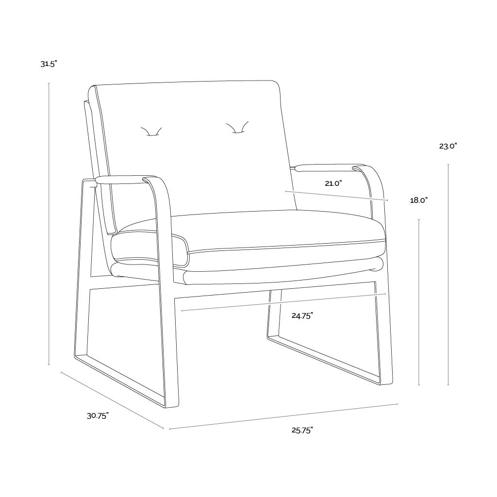 Sterling Lounge Chair - Missouri Stone Leather 9 Sterling Lounge Chair - Missouri Stone Leather - Image 9