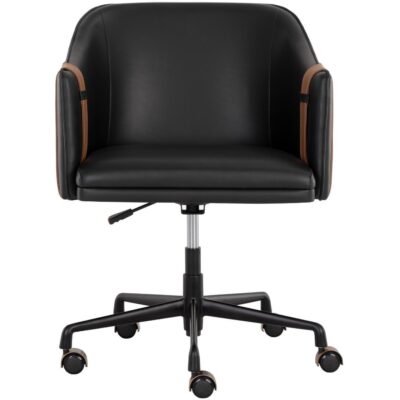 Carter Office Chair - Napa Black / Napa Cognac 9 Carter Office Chair - Napa Black / Napa Cognac 108757 108757 CARTER OFFICE CHAIR NAPA BLACK NAPA COGNAC 1
