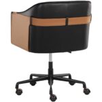 Carter Office Chair - Napa Black / Napa Cognac 108757 108757 CARTER OFFICE CHAIR NAPA BLACK NAPA COGNAC 3