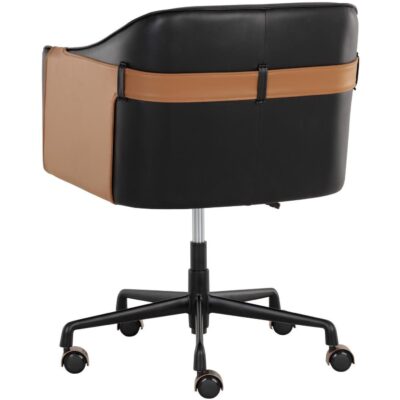 Carter Office Chair - Napa Black / Napa Cognac 11 Carter Office Chair - Napa Black / Napa Cognac 108757 108757 CARTER OFFICE CHAIR NAPA BLACK NAPA COGNAC 3