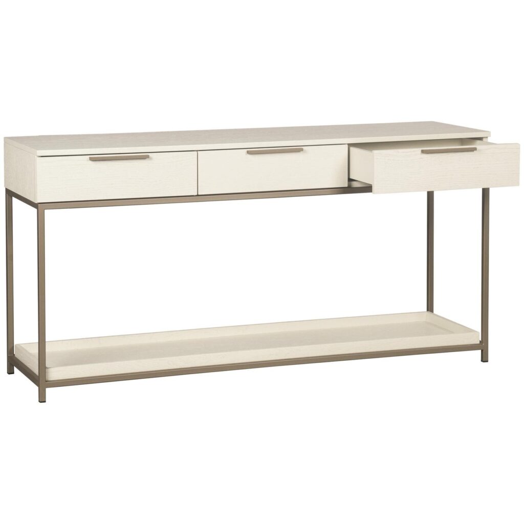 Rebel Console Table With Drawers - Champagne Gold - Cream - Image 2
