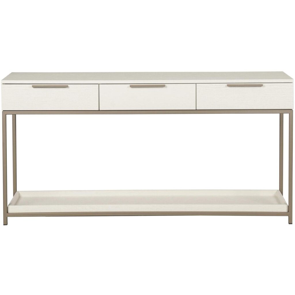 Rebel Console Table With Drawers - Champagne Gold - Cream - Image 3