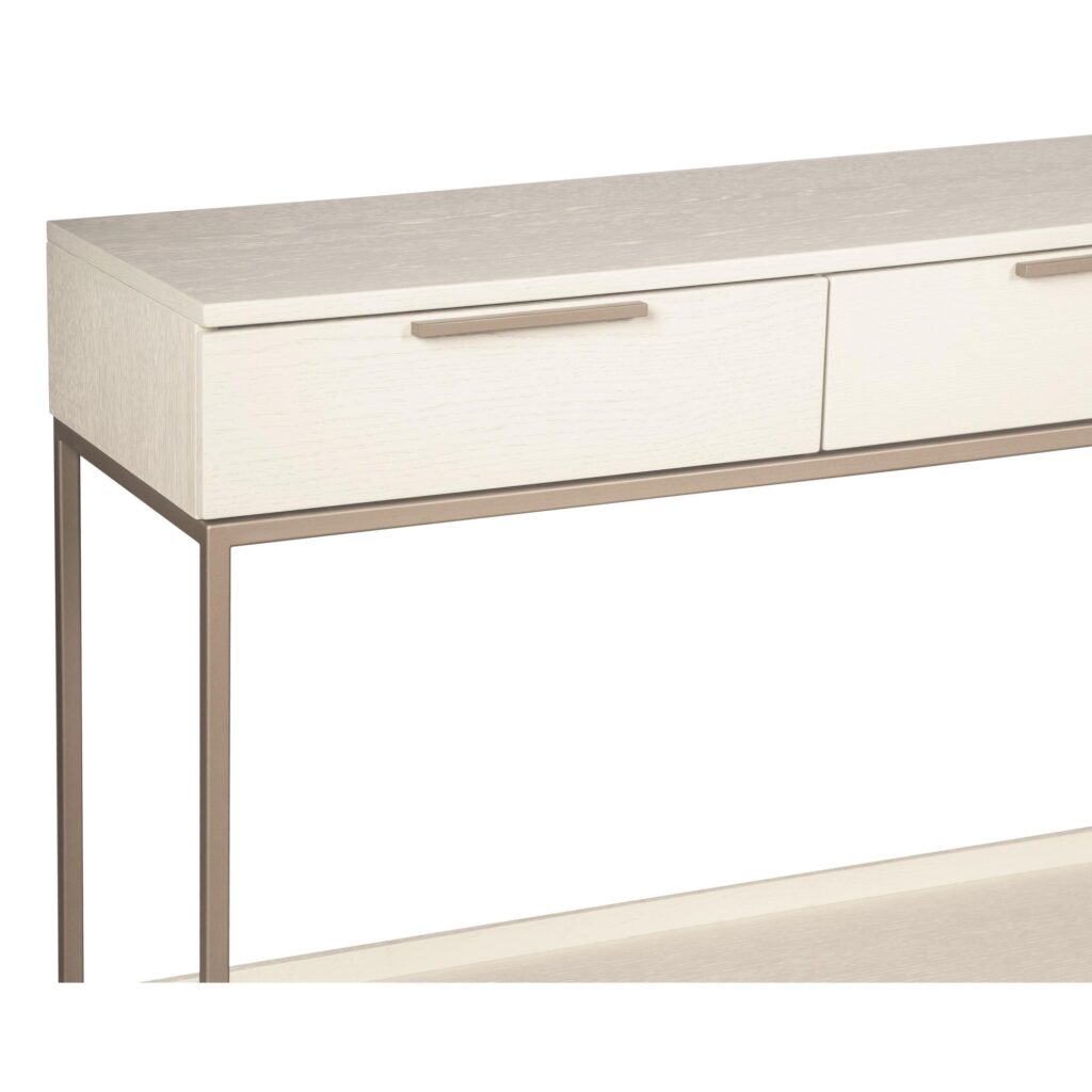 Rebel Console Table With Drawers - Champagne Gold - Cream - Image 6