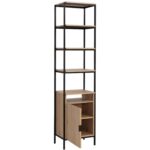 Ambrose Modular Bookcase - Small - Rustic Oak - Black 108793 108793 AMBROSE MODULAR BOOKCASE SMALL RUSTIC OAK BLACK 2