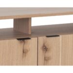 Ambrose Modular Media Console And Cabinet - Rustic Oak - Black 108796 108796 AMBROSE MODULAR MEDIA CONSOLE AND CABINET RUSTIC OAK BLACK 7