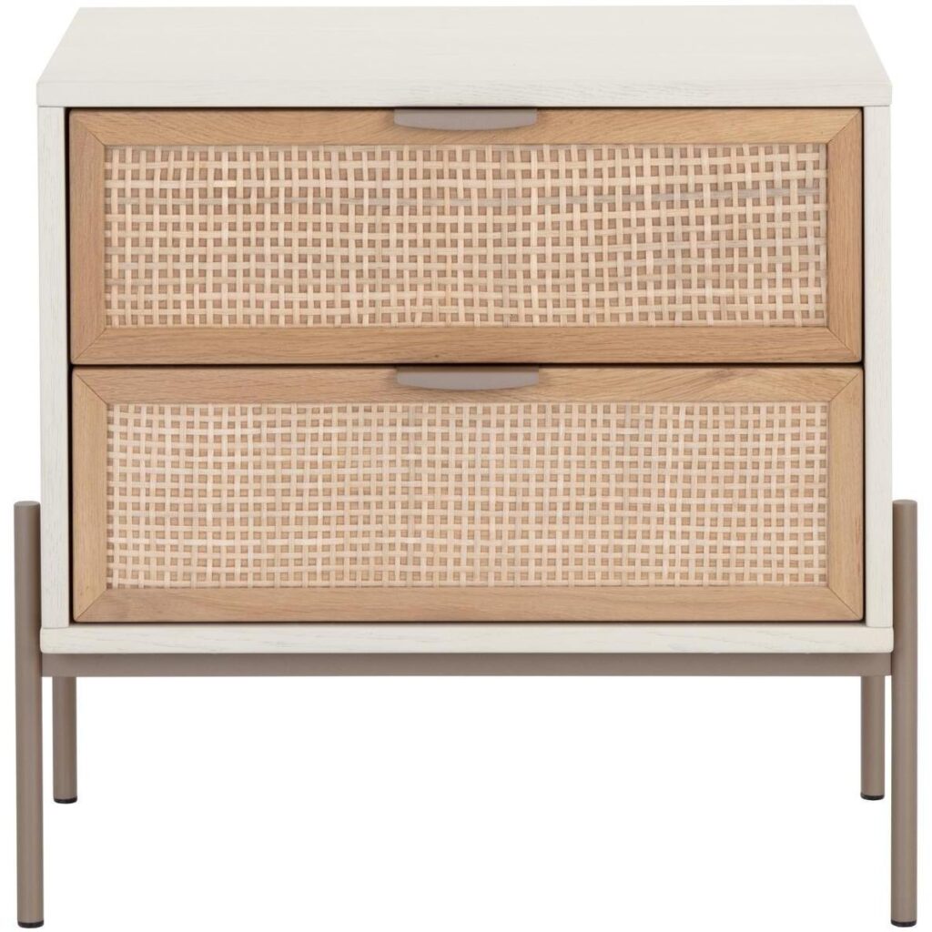 Avida Nightstand - Champagne Gold - Cream/Natural - Image 4