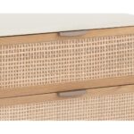 Avida Nightstand - Champagne Gold - Cream/Natural 108806 108806 AVIDA NIGHTSTAND CHAMPAGNE GOLD CREAM NATURAL 6