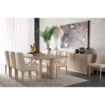 Elisa Dining Chair - Light Oak - Mainz Cream 108824 108824 ELISA DINING CHAIR LIGHT OAK MAINZ CREAM 10
