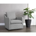 Brianna Swivel Lounge Chair - Liv Dove 108921 108921 BRIANNA SWIVEL LOUNGE CHAIR LIV DOVE 5