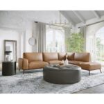 Brandi Sofa Chaise - Raf - Camel Leather 109021 109021 BRANDI SOFA CHAISE RAF CAMEL LEATHER 10