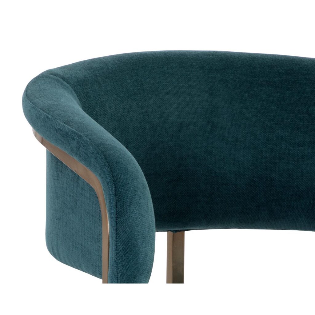 Marris Dining Armchair - Gold - Danny Teal - Image 7