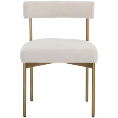 Seneca Dining Chair - Antique Brass - Danny Ivory 109132 109132 SENECA DINING CHAIR ANTIQUE BRASS DANNY IVORY 1