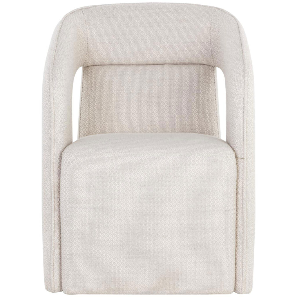 Kendrick Wheeled Dining Armchair - Moto Stucco - Image 2