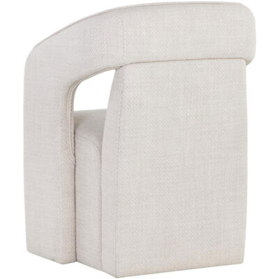 Kendrick Wheeled Dining Armchair - Moto Stucco 109138 109138 KENDRICK WHEELED DINING ARMCHAIR MOTO STUCCO 3