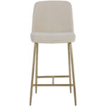 Zeke Counter Stool - Antique Brass - Bergen Ivory 109182 109182 ZEKE COUNTER STOOL ANTIQUE BRASS BERGEN IVORY 1