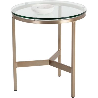 Flato End Table - Antique Brass