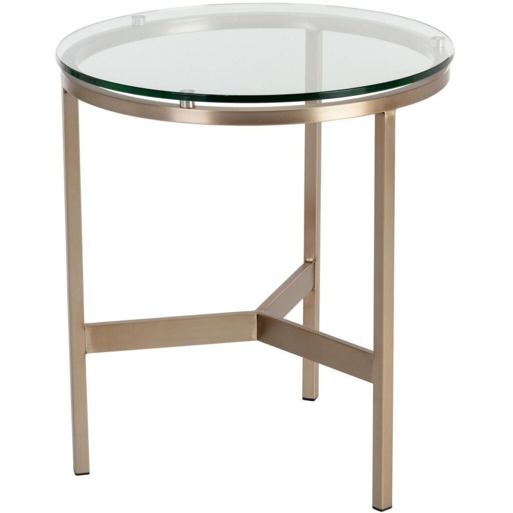 Flato End Table - Antique Brass - Image 2