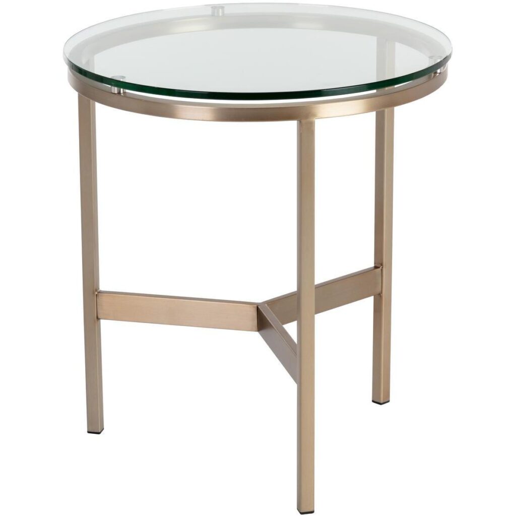 Flato End Table - Antique Brass - Image 3