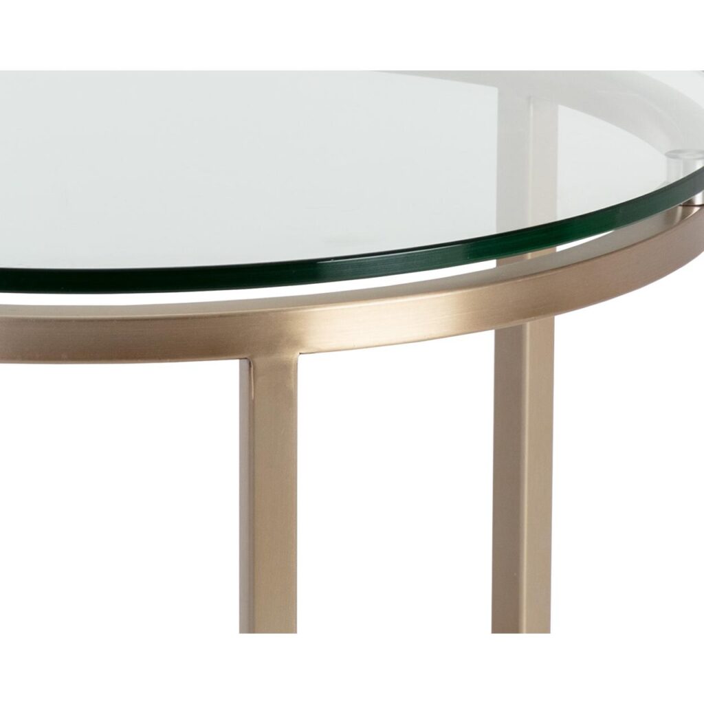 Flato End Table - Antique Brass - Image 5