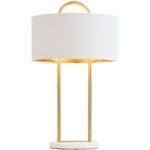 Kezna Table Lamp - White Marble - Matte White 109264 109264 KEZNA TABLE LAMP WHITE MARBLE MATTE WHITE 1